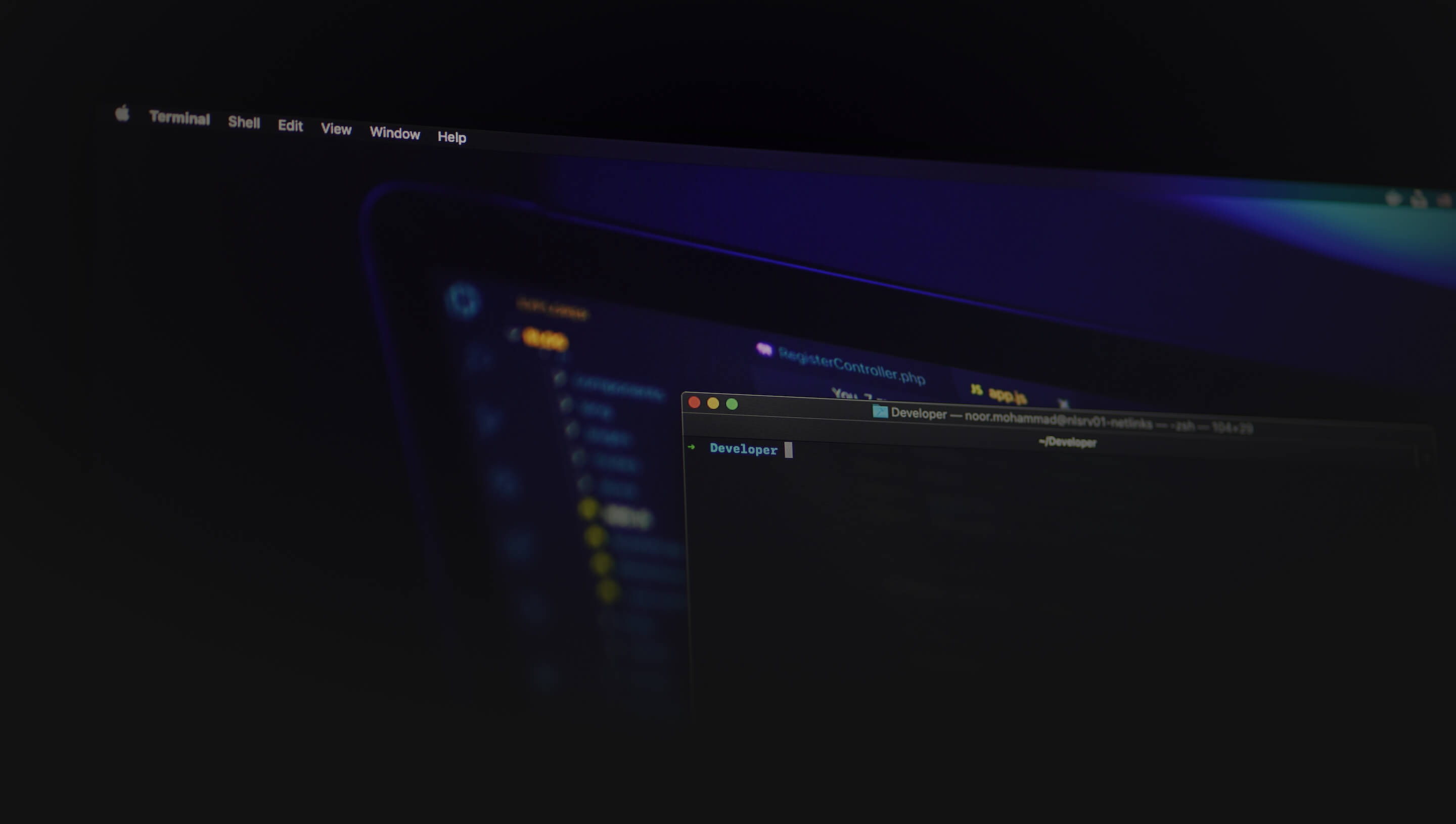 Image of technologies and code